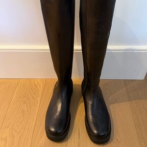 Staud tall Palomino boot in black leather